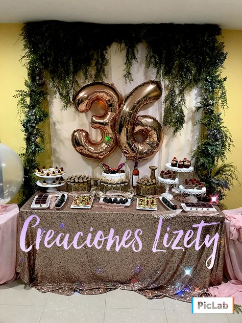 Sweet Desserts  #36 birthday party 36 Th Birthday Party Ideas, 36th Birthday Ideas For Her Themes, 36 Birthday Woman Party Ideas, 36th Birthday Ideas For Her, 36th Birthday Cake, Birthday Cake For Women, Cake For Women, Green Birthday Cakes, 36 Birthday