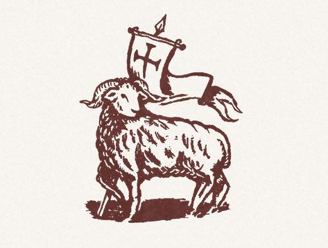 Cross Icon Aesthetic, Fear The Lamb Tattoo, Faith Graphic Design, Agnus Dei Tattoo, Lamb Of God Tattoo, Tattoo Catholic, Sheep Logo Design, Portugal Tattoo, Sheep Logo