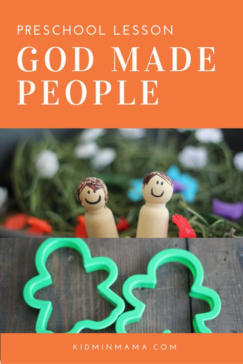 God Made Me Preschool Activities, God Made Adam And Eve Craft Preschool, God Created People Craft, Created In Gods Image Craft, Creation Lesson For Preschoolers, God Created Man In His Image Craft, God Made People Craft, God Made People Preschool Craft, God Made Me Special Preschool