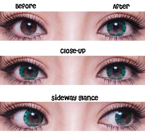 Pretty Crystal Green Circle Lens (Colored Contacts) | PinkyParadise Laser Eye Surgery, Halloween Contact Lenses, Cosplay Contacts, Coloured Contact Lenses, Halloween Contacts, Circle Lenses, Gray Eyes, Light Eyes, Natural Eyes