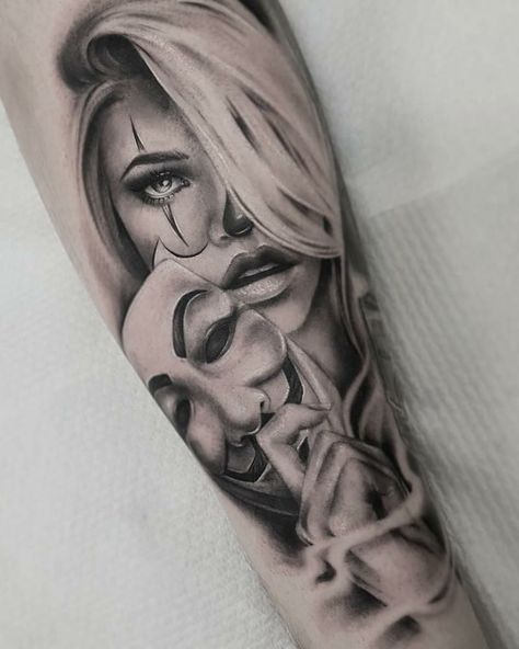 Annika thought she had the perfect life, perfect boyfriend, Jayceon w… #romance #Romance #amreading #books #wattpad Portrait Tattoo Sleeve, Tato Geometris, Design Tatuaje, Tato Maori, Chicanas Tattoo, Tato Dada, Catrina Tattoo, Girl Face Tattoo, Chicano Style Tattoo