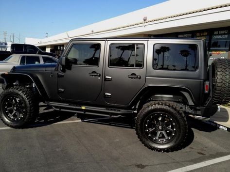 Jeep Rubicon Black Matte All Car Car Picture Matte Jeep Wrangler, Black Jeep Wrangler, Custom Jeep Wrangler, Wrangler Jeep, Black Jeep, Range Rovers, Car Black, Dream Cars Jeep, Custom Jeep