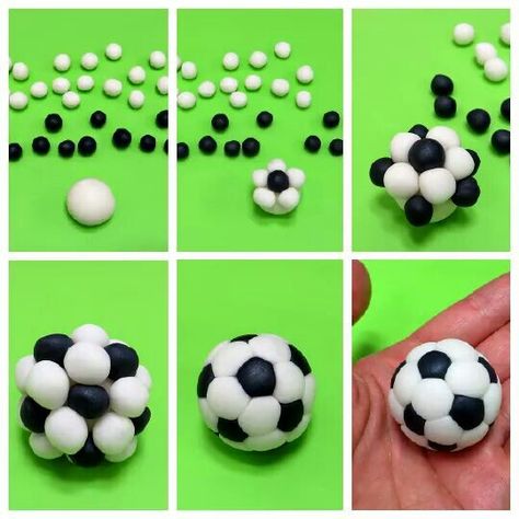 Futbalova lopta … Kue Fondant, Cercei Din Lut Polimeric, Soccer Ball Cake, Flori Fondant, Soccer Cake, Gubahan Bunga, Sport Cakes, Torte Cupcake, Football Cake