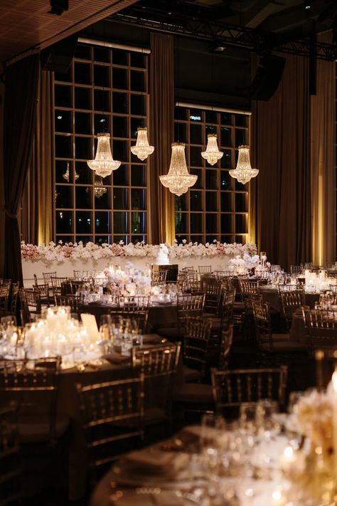 Candles Reception Wedding, Candlelit Wedding Reception Round Tables, Dim Light Wedding, Wedding Venue Decorations Indoor Elegant, Event Halls, Candlelight Wedding Reception, Candlelit Wedding Ceremony, Candlelit Wedding Reception, Midnight Wedding