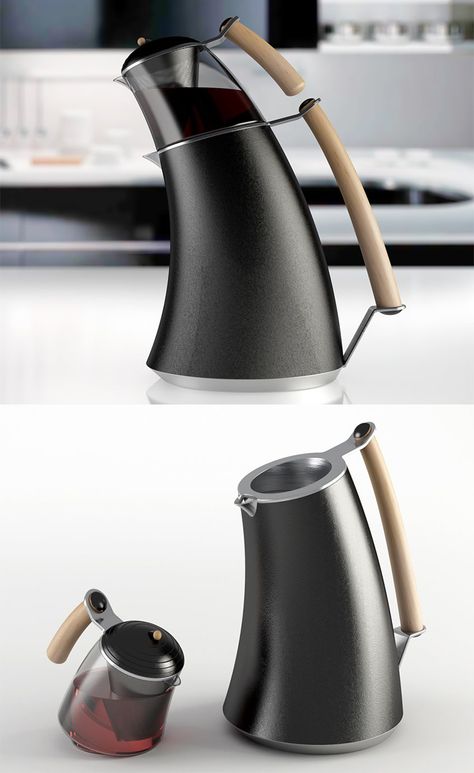 Kitchen Product Design, Kettle Design, Kitchenware Design, Tea Brewer, Industrial Design Sketch, Id Design, Yanko Design, Kitchen Products, Cool Inventions