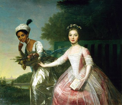 Portrait of Dido Elizabeth Belle Lindsay and Lady Elizabeth Murray Dido Elizabeth Belle, Fashion History Timeline, Lady Elizabeth, 18th Century Paintings, Colonial History, Black Figure, The Great, Queen Charlotte, Black Culture