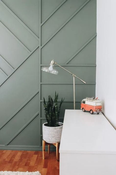 Modern Wood Accent Wall, Herringbone Wall, Diy Accent Wall, Wood Accent Wall, Accent Wall Bedroom, Wood Accent, House Wall, Wood Interiors, Ship Lap Walls