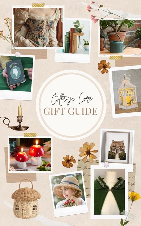 Blog Post by @KatieKirkLoves A Cottage Core Gift Guide! A whole range of different gift ideas to help you find the perfect present for those in your life who are into the Cottage Core & Nature Core Aesthetic. Please save it to come back to as well. I will be keeping it updated with new products I find too! Click the image to head over to my blog post & find all the products & pieces in the picture plus loads more! #cottagecore #aesthetic #giftsforher #giftguide #giftideas Cottagecore Gifts Ideas, Gifts For Cottage Core, Cottage Core Gift Ideas, Cottagecore Gift Ideas, Nature Core Aesthetic, Cottage Core Gifts, Cottage Core Nature, Nature Core, Cottagecore Girl