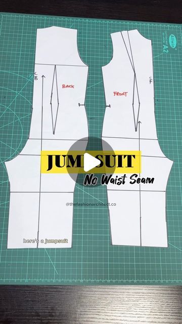 How To Stitch Jumpsuit For Women, Jumpsuit Pattern Drafting, Jumpsuits For Women Pattern, How To Sew A Jumpsuit, How To Make A Jumpsuit, Jumpsuit Pattern Sewing Tutorials, Jumpsuit Pattern Sewing Free, Diy Jumpsuit Pattern, Jumpsuit Pattern Free