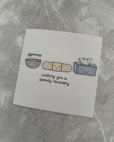 Happy Easter Everyone 🐣 A get well soon card, all cards are made by me, 6x6 size, white envelope £3.25, this card base is 300gsm linen textured effect white card. Local delivery, collection or I can post these to a UK address (all by prior arrangement, postage extra). #lovehandmadecommunity #shopsmall #lisascardsforyou #cardmakers #handmadecardsoftheday #sshuk #lovebognorregis #handmadecards #etsyshopuk #happysidehustle #justacard #personalisedcards #handmadegreetingcardsarebest #vsms_vir... Cute Get Well Soon Cards For Boyfriend, Gift Card Quotes Words Ideas, Get Well Soon Pun Cards, Get Well Soon Cards Diy, Diy Get Well Soon Cards, Cute Get Well Soon Cards, Get Better Soon Cards, Get Well Soon Card Ideas, Diy Cards Get Well