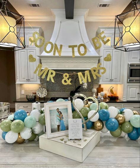 Bride And Groom To Be Party Ideas, Bride And Groom Shower Decorations, Couple Shower Backdrop, Jack And Jill Bridal Shower Decorations, Bride And Groom Shower Themes, Bride And Groom Wedding Shower Ideas, Diy Couples Shower Decorations, Couples Shower Photo Backdrop, Bride And Groom Shower Ideas