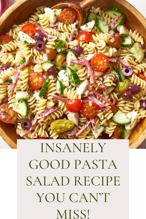 Insanely Good Pasta Salad Recipe You Can’t Miss! Kid Pasta Salad, Unique Pasta Recipes, Best Pasta Salad Recipe, Good Pasta, Best Pasta Salad, Wheat Pasta, Pasta Salad Recipe, Whole Wheat Pasta, Eat Salad