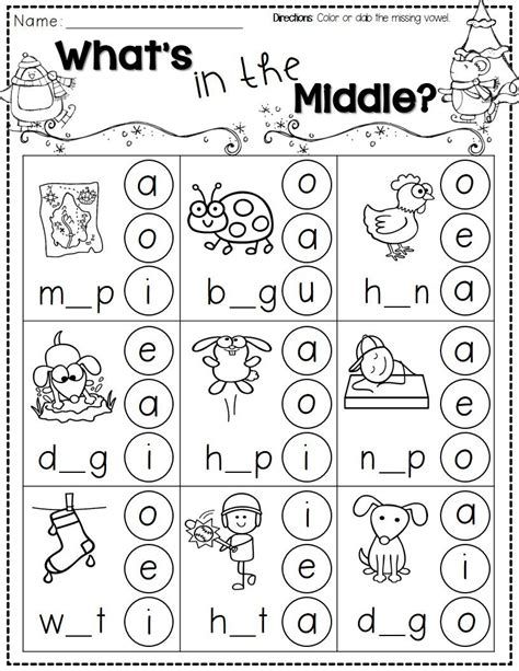 Summer Review Packet (kindergarten) | Kindergarten Phonics Cvc Worksheets Kindergarten, Middle Sounds Worksheet, Cvc Worksheets, Middle Sounds, Cvc Words Worksheets, Beginning Sounds Worksheets, Missing Letters, Kindergarten Phonics Worksheets, Vowel Worksheets