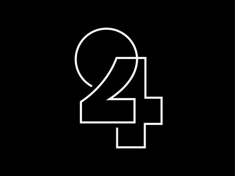 24 by George Bokhua on Dribbble Logo Tipografi, Kertas Vintage, Trendy Logo Design, Numbers Typography, 10 Logo, Logo Basketball, Inspiration Logo Design, Trendy Logos, Number Design