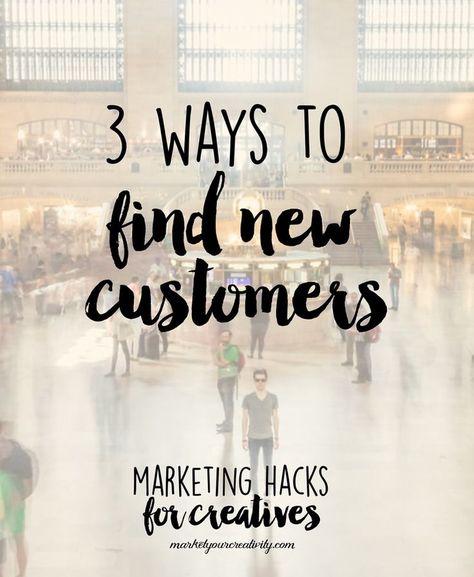 3 ways to find new customers for your Etsy or creative business Marketing Hacks, Etsy Marketing, Online Business Marketing, Etsy Business, Business Resources, Business Inspiration, Small Business Tips, Craft Business, Online Shops