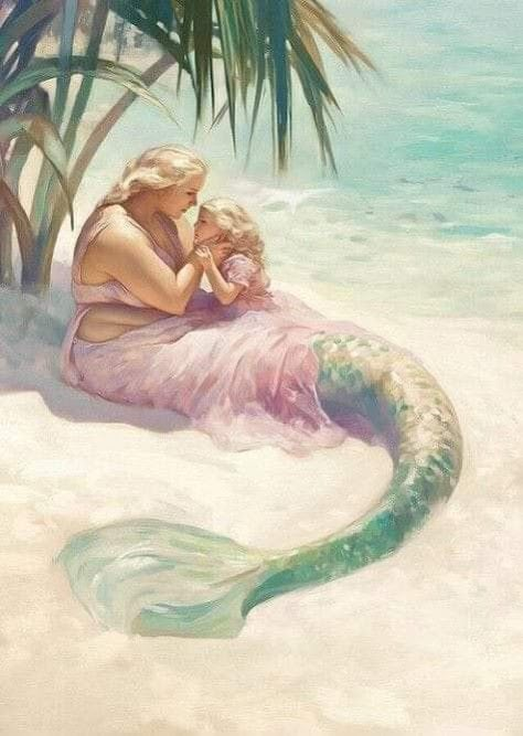 Mermaid Pinup, Mother And Daughter Drawing, Mermaids Art, Mermaid Siren, Mermaid Drawings, Mermaid Core, Mermaid Stuff, Mermaid Aesthetic, Mermaid Dreams