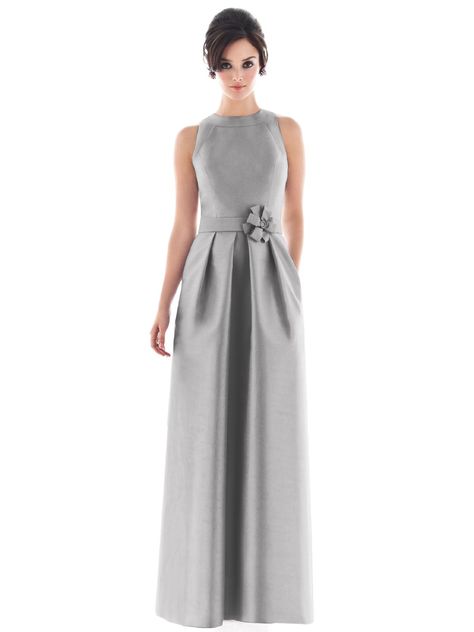 Mother Of The Bride Dresses Long Elegant, Spring Mother Of The Bride Dresses, Black Bridesmaid Dresses Long, Alfred Sung Bridesmaid Dresses, Classic Bridesmaids Dresses, Silver Bridesmaid Dresses, Alfred Sung, Bridesmaid Dressing Gowns, Elegant Bridesmaid Dresses