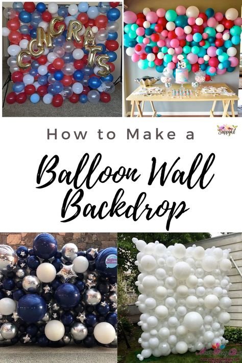 Backdrops For Parties Diy Easy, Diy Bubble Decorations, How To Make Balloon Wall Backdrop, Best Balloons For Balloon Garland, Creative Balloon Decorations, Balloon Arch Backdrop Ideas, Balloon Arch Diy Photo Backdrops, Easy Birthday Backdrop Ideas, Backdrop Ideas With Balloons