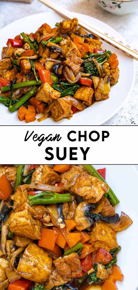 Vegan American Chop Suey, Vegan Recipes For One Person, Vegan Chop Suey, Chinese Food Vegan, Vegan Chinese Food Recipes, Vegan American Food, Chinese Recipes Vegetarian, Vegetarian Chinese Food, Chinese Vegetarian Recipes