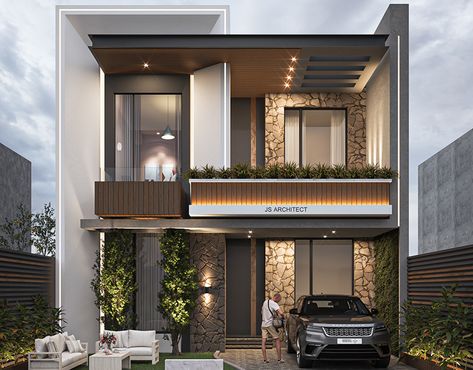 New Elevation Designs, Classic Elevation Design, Exterior Elevation Design, Front Elevation Designs Modern, Residence Elevation, Modern Front Elevation, House Front Elevation Design, Indian House Exterior Design, Home Elevation