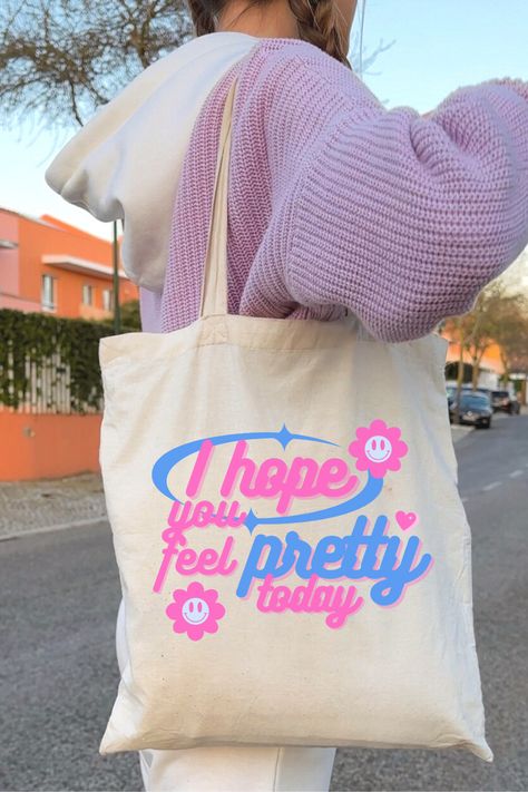 Coconut Girl Tote Bag, Y2k Tote Bag, Creative Tote Bag, Diy Tote Bag Design, Tote Bag Business, Aesthetic Hoodies, Canvas Bag Design, Tods Bag, Aesthetic Tote Bag