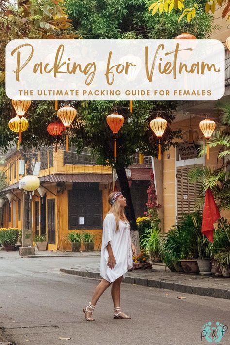 Packing for Vietnam - The ultimate guide for females! How To Pack For Vietnam, Hanoi Outfit Ideas, Asia Travel Outfit Ideas, Vietnamese Street Style, Summer Outfits Vietnam, Outfits For Vietnam Trip Women, What To Pack For Vietnam Trip, What To Pack For Vietnam, Asia Packing List For Women