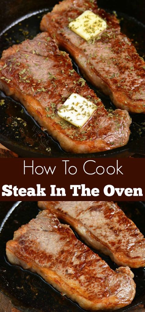 Best Way To Cook Sirloin Steak, Oven Cooked Steaks, Steak How To Cook, Roast Steak In Oven, Steak In The Oven Sheet Pan, Ribeye In The Oven, Sirloin In Oven, Ways To Make Steak, Steak Dinner Ideas Ovens