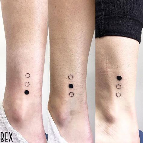 Dot Tattoo Meaning, 3 Dot Tattoo, Three Sister Tattoos, Siblings Tattoo For 3, Matching Bff Tattoos, Cousin Tattoos, Sisters Tattoo, Brother Tattoos, Dot Tattoos