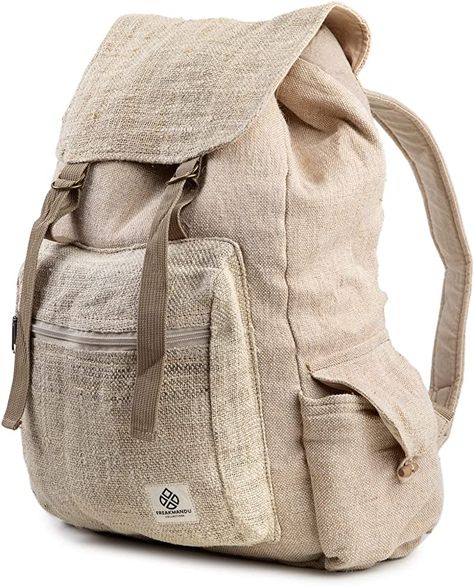 Eco Friendly Backpack, Hemp Backpack, Tan Backpack, Hippie Backpack, Boho Backpack, Beige Purses, Day Backpacks, Backpacking Gear, Boho Bag