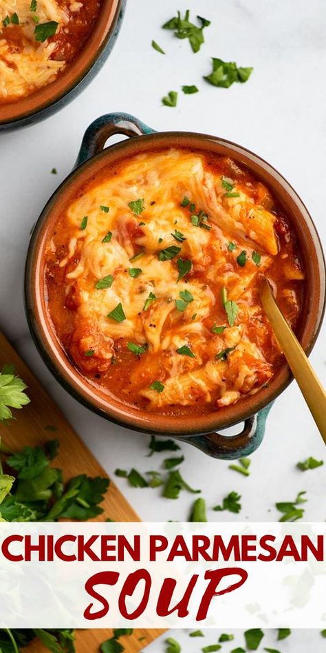 Parmesan Chicken Soup, Chicken Parm Soup Crockpot, Chicken Parmesan Soup Crockpot, Chicken Breast Recipes Soup, Crockpot Chicken Parmesan Soup, Chicken Soup Crockpot Recipes, Chicken Breast Soup Recipes, Quick And Easy Chicken Parmesan, Quick Chicken Soup