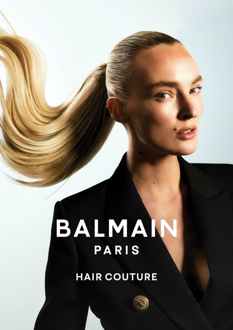 Editorial Hair Photography, Hairstyle Photoshoot, Hair Marketing, Ponytail Editorial, Hair Campaign, Balmain Hair Couture, Hair Advertising, Hair Portrait, Balmain Hair