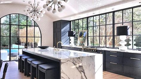 Arched Ceiling Tile Kitchen Remodel | COCOCOZY Melanie Turner Interiors, Countertop Concrete, Best Kitchen Design, New Kitchen Cabinets, Classic Kitchen, Kitchen Remodeling Projects, Kitchen Styling, Home Decor Kitchen, Interior Design Kitchen