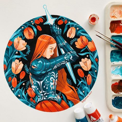 Sibylline Meynet (@sibylline_m) | Perfil de Instagram Sibylline Meynet, Gouache Illustrations, Gouache Art, Sketchbook Art Journal, Arte Inspo, Arte Sketchbook, October 10, Sketchbook Inspiration, Traditional Paintings