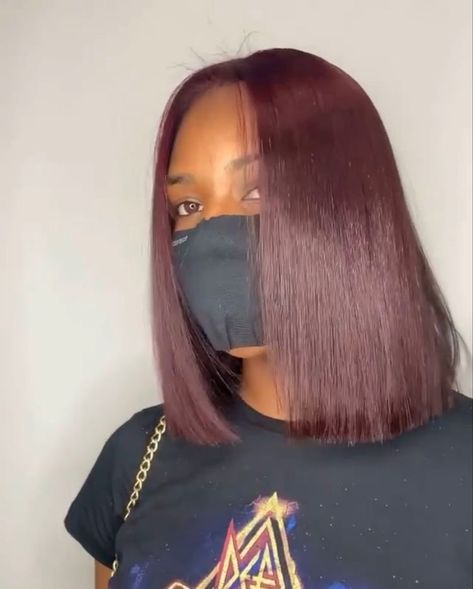 Burgundy Hair Black Hair, Burgandy Short Bob Black Women, Burgundy Straight Hair Black Women, Natural Hair Burgundy Black Women, Dark Red Black Women, Dark Wine Hair Color Black Women, Burgundy Bob Black Women Natural Hair, Dark Burgundy Hair Color On Black Women, Short Burgundy Hair Black Women