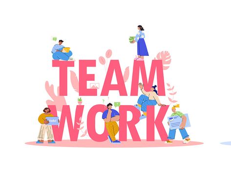 Great teamwork on Behance Graphic Design Character, Illustration Graphic Design, Teamwork, Adobe Illustrator, Illustrator, Character Design, Graphic Design, Design