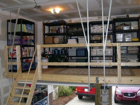 Make the most of your garage with these garage loft ideas! Garage Solutions, Plan Garage, Garage Attic, Garage Floor Paint, Attic Ideas, Loft Plan, Overhead Garage Storage, Garage Loft, Loft Storage