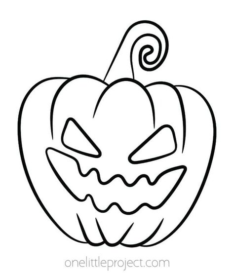 Here are 25 free printable Halloween coloring pages that are great for kids and adults! Enjoy Halloween coloring sheets of ghosts, witches, haunted houses, vampires, and more! Download all these fun Halloween coloring sheets for free. A great fall activity and perfect for a kids Halloween party! Pumpkin Line Art, Pumpkin Coloring Sheet, Cute Halloween Coloring Pages, Pumpkin Outline, Halloween Party Activities, Rug Tufting, Pumpkin Coloring Pages, Svg Thanksgiving, Zucca Halloween