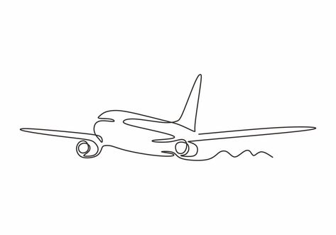 Airplane Line Drawing, Voyage Aesthetic, Airplane Tattoos, Minimalism Design, Minimalist Line Art, One Line Drawing, Valentine Photography, Design Vector, Minimal Design