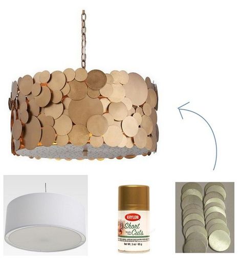 arteriors fixture diy Diy Luminaire, Diy Light Fixtures, Diy Lampe, Gold Spray Paint, Diy Chandelier, Diy Headboard, Diy Lamp Shade, Décor Diy, Diy Lamp