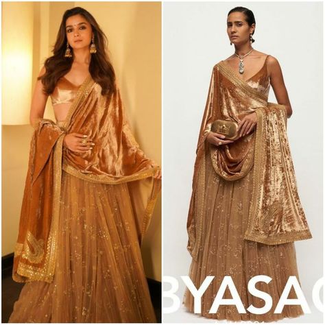 EatTweetBlog on Instagram: “Alia Bhatt X Sabyasachi • Stylist : @stylebyami • #AliaBhatt #sabyasachi #Fashion #Style” Alia Bhatt In Lehenga, Roka Outfits, Alia Bhatt Lehenga, Lehenga Sabyasachi, Shadi Outfits, Beige Lehenga, Lehenga Ideas, Lehenga Wedding, Sleeves Designs For Dresses