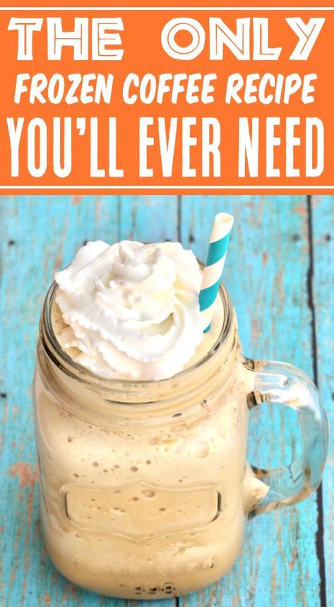 Frozen Coffee Drinks Recipes Frozen Coffee Drinks Recipes, Frozen Coffee Drinks, Homemade Coffee Drinks, Coffee Smoothie Recipes, Slush Recipes, Homemade Frappuccino, Frappe Recipe, Coffee Creamer Recipe, Dessert Oreo