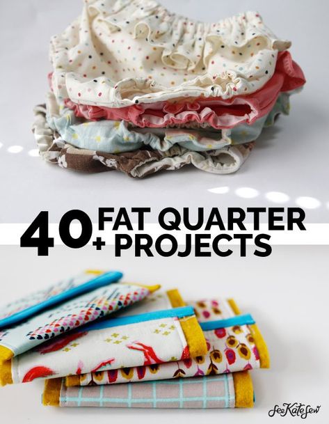 40 fat quarter projects! - see kate sew Fat Quarter Sewing Projects, Tips Menjahit, Fat Quarter Projects, Sew Projects, Sewing Machine Projects, Costura Diy, Beginner Sewing, Beginner Sewing Projects Easy, Scrap Fabric