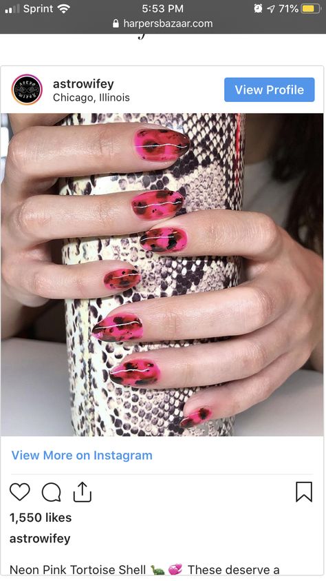 Pink Tortoise Nails, Neon Tortoise Shell Nails, Pink Tortoise Shell Nails, Tortie Nails, Tortoise Shell Nails, Shell Nails, Abstract Nails, Accent Nails, Nail Inspiration