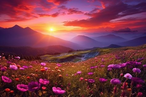 Sky sunset and green hill mountains flower landscape grassland. | premium image by rawpixel.com / Miiruuku Nature Landscape Horizontal, Mountain Landscape Photography Horizontal, Wallpapers Horizontal, Grass Scenery, Cloud Sunset, Panoramic Art, Flower Landscape, Sky Sunset, Pretty Sky