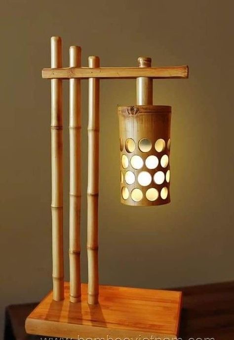 Lamp Design Ideas, Mebel Antik, Wooden Lamps Design, Wood Lamp Design, Bamboo Diy, Bamboo House Design, Bamboo Decor, Desain Furnitur Modern, Tables Kitchen