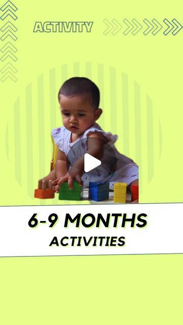 Aahana · Montessori, Baby Activities, & Recipes on Instagram: "Which is your baby’s favorite activity from the list? Here is a list of activities for 6-9-month-old babies that can help your baby entertained and learn using products such as crinkle paper, beads, balls, tape. Find all products links in the bio. These activities will help in fine motor, gross motor, cognitive, sensory, and speech development. Follow @aahana_chopra for activities, recipes, and hacks." Activity For 6 Month Old Baby, Activity For 9 Month Old Baby, Baby Learning Activities 6-9 Months, Activities For 9 Month Old Baby, Games For One Year Olds, Fine Motor Development Activities, Gross Motor Activities For Babies, Gross Motor Activities For Infants, Activities For 6 Month Old