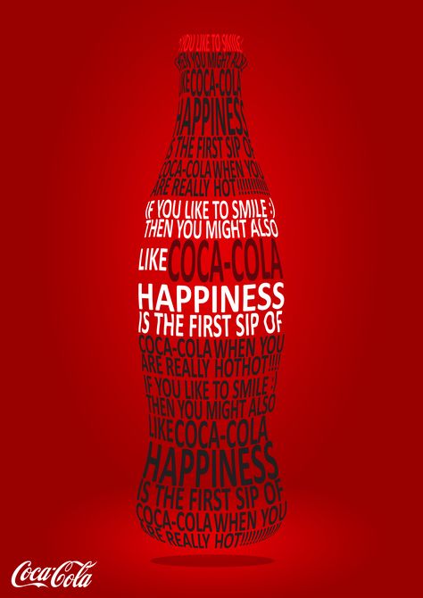 Cocacola Posters, Coke Wallpaper, Coca Cola Marketing, Coca Cola Illustration, Typography Ads, Coca Cola Wallpaper, Coca Cola Poster, Coke Ad, Coca Cola Decor