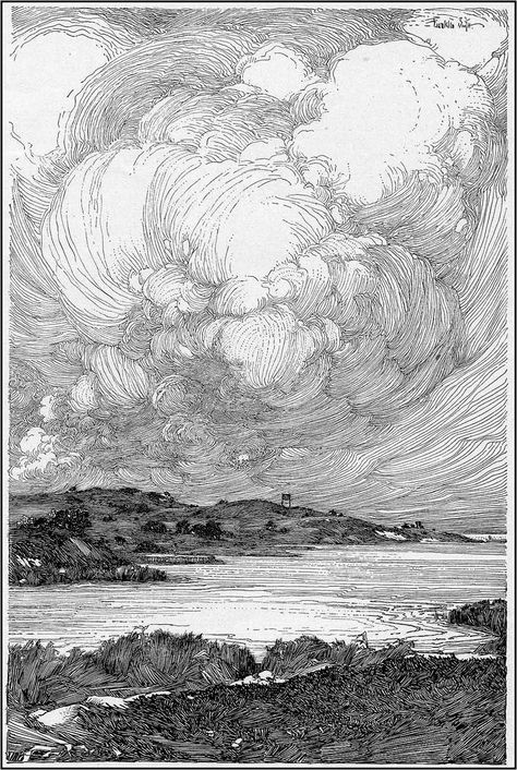 Franklin Booth, Charcoal Drawings, 흑백 그림, Landscape Designs, Arte Sketchbook, Ink Drawings, Landscape Drawings, Wood Engraving, Ink Illustrations