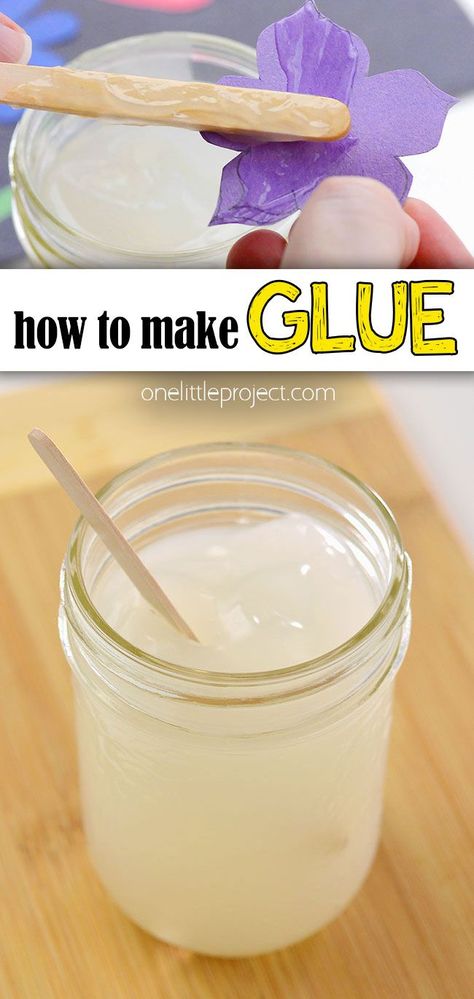 Home Made Glue, Homemade Glue, How To Make Glue, Paper Mache Recipe, Craft Paper Design, Amazing Science Experiments, Diy Glue, Homemade Paint, Glue Art