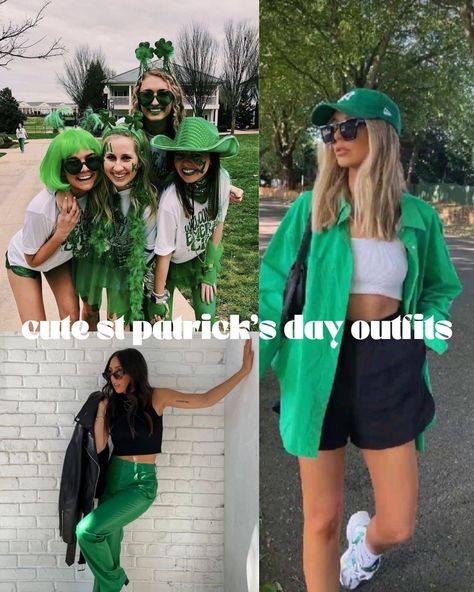 13 Cute St Patricks Day Outfits To Bring You Luck - ljanestyle Green Outfits For St. Patricks Day, St Pats Day Outfits, At Patrick’s Day Party Outfits, St Patrick’s Day Going Out Outfit, Green St Patricks Day Outfit, Cool Girl St Patricks Day Outfits, Boston St Patricks Day Outfit, Cold St Patricks Day Outfit, Irish Festival Outfit